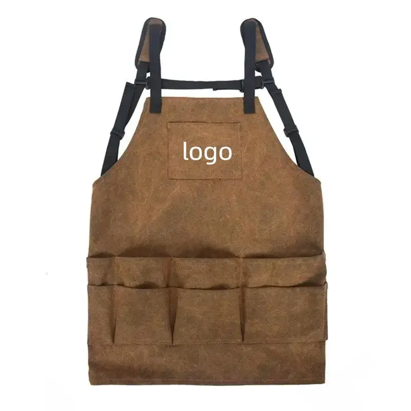 Woodworking Logo Design Free - Avental de Lona Grossa com Alça