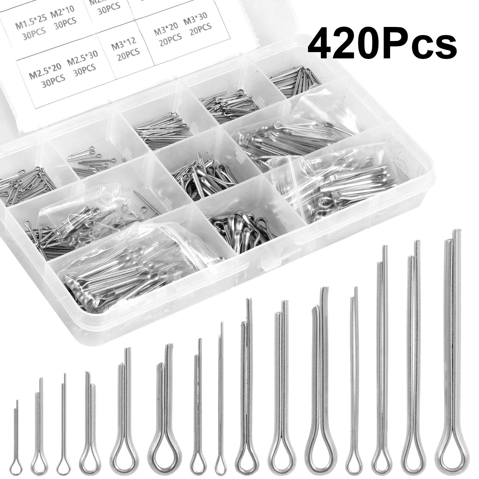 Woodworking Shops - Kit de sortimento de contrapinos divididos,