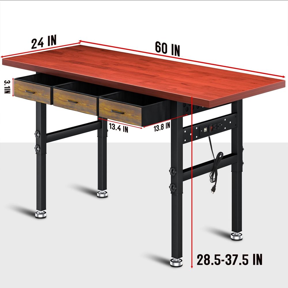 Mesa de Trabalho Ajustável de  - Woodworking Workbench avaliação e preço