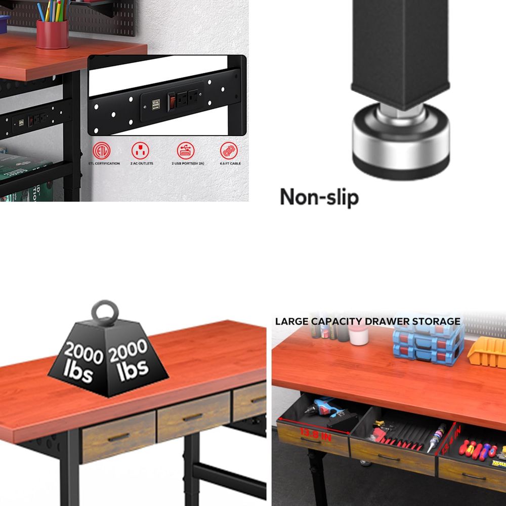 Mesa de Trabalho Ajustável de  - Woodworking Workbench avaliação e preço
