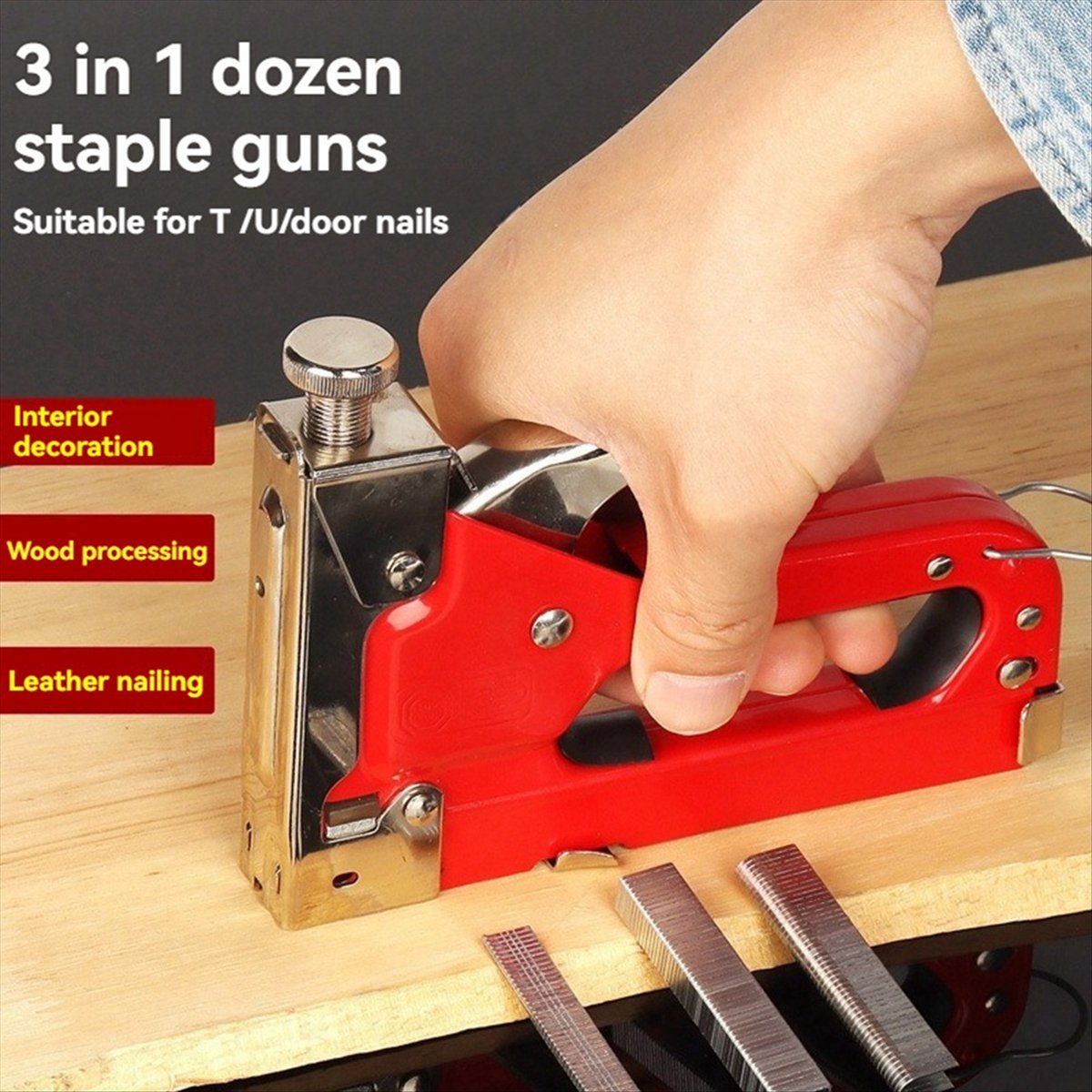 Grampeador Manual N82R Três em - Woodworking Nails avaliação e preço