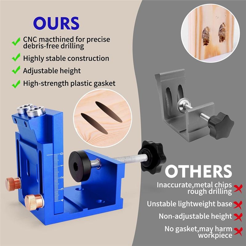 Novo Kit de Gabarito para Furo - Woodworking Clamp avaliação e preço