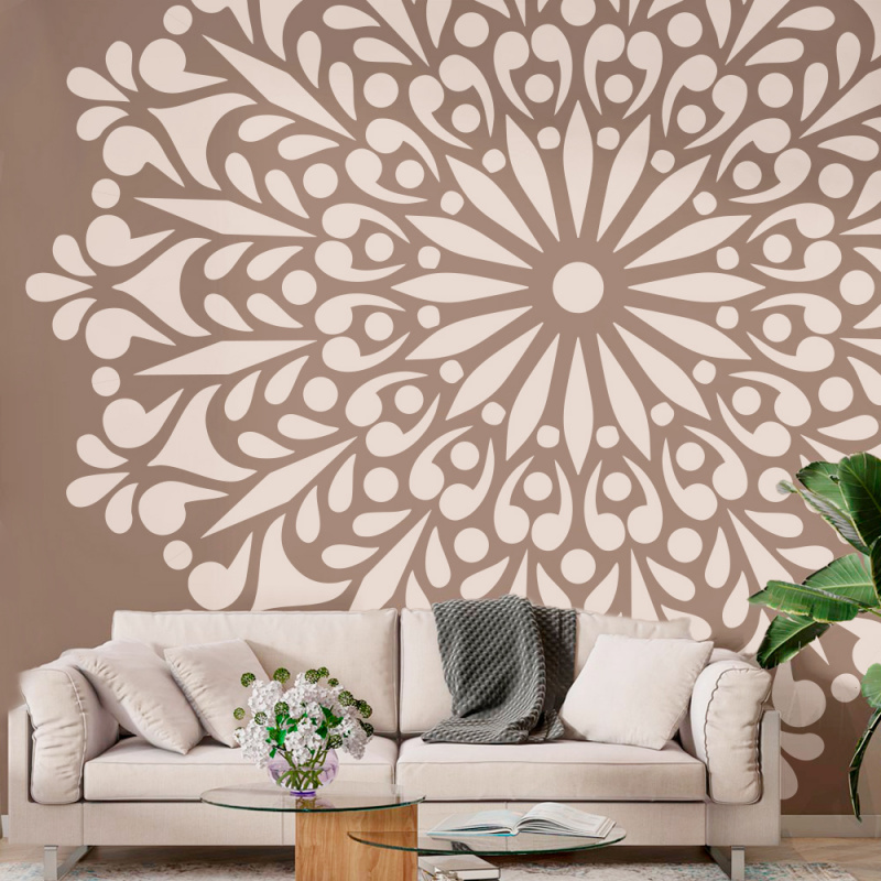 Mandala grande pintura estênci - Woodworking Veneer avaliação e preço