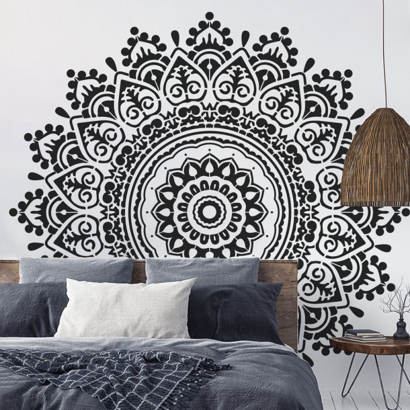 Mandala grande pintura estênci - Woodworking Veneer avaliação e preço
